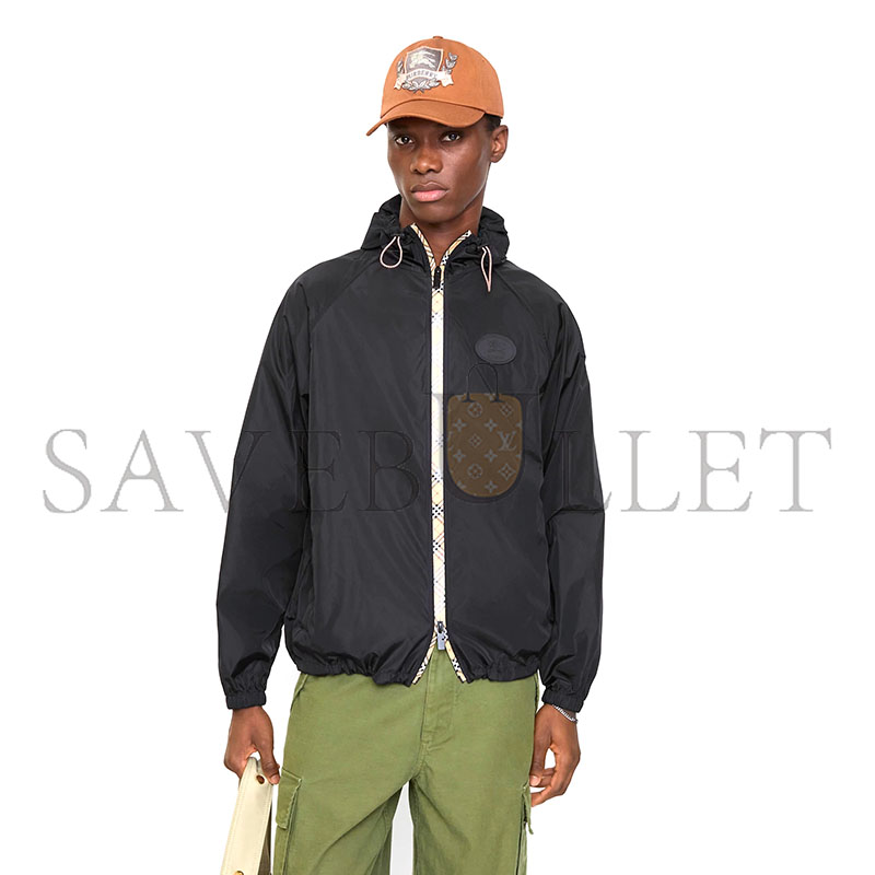 BURBERRY CHECKERED TRIM NYLON HOODED JACKET 81203691